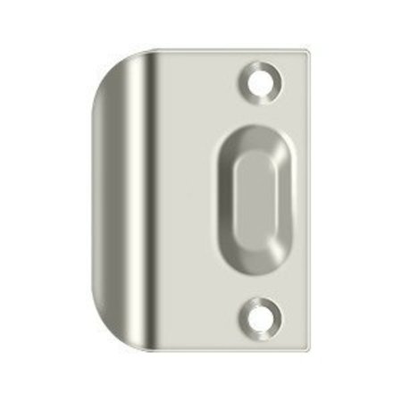 DELTANA Full Lip Strike Plate For Ball Catch and Roller Catch in Polished Nickel FLSP335U14
